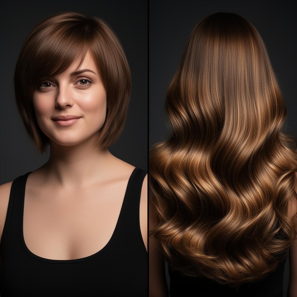 Antes e depois de mega hair